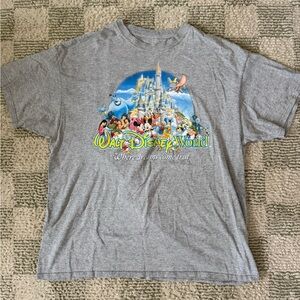 Disney World Gray Short Sleeve Tee Vintage Style